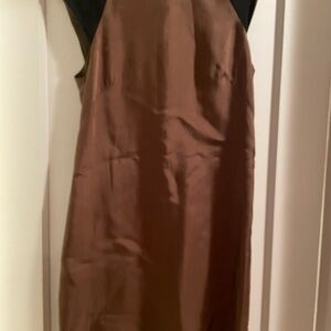 Olive Greeb and Black Sleeveless Dress